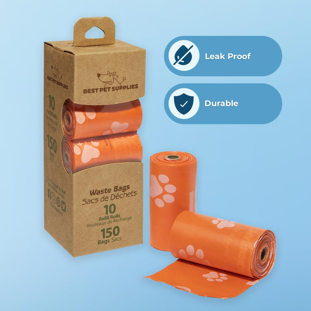 Best Pet Supplies tear-resistant poop bags help contain messes during adventures.