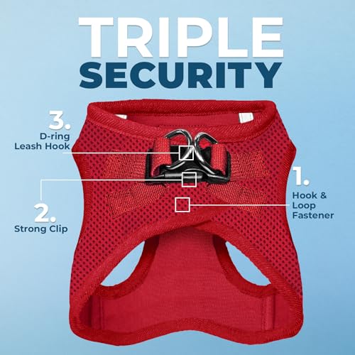 Best Pet Supplies Voyager Step-in Air Harness red side view highlights comfort for your pet