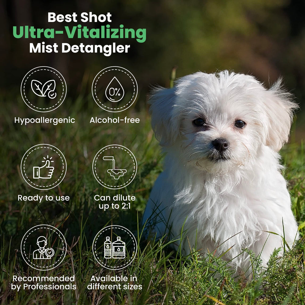 Best Shot hypoallergenic, alcohol-free formula gentle for sensitive pets.