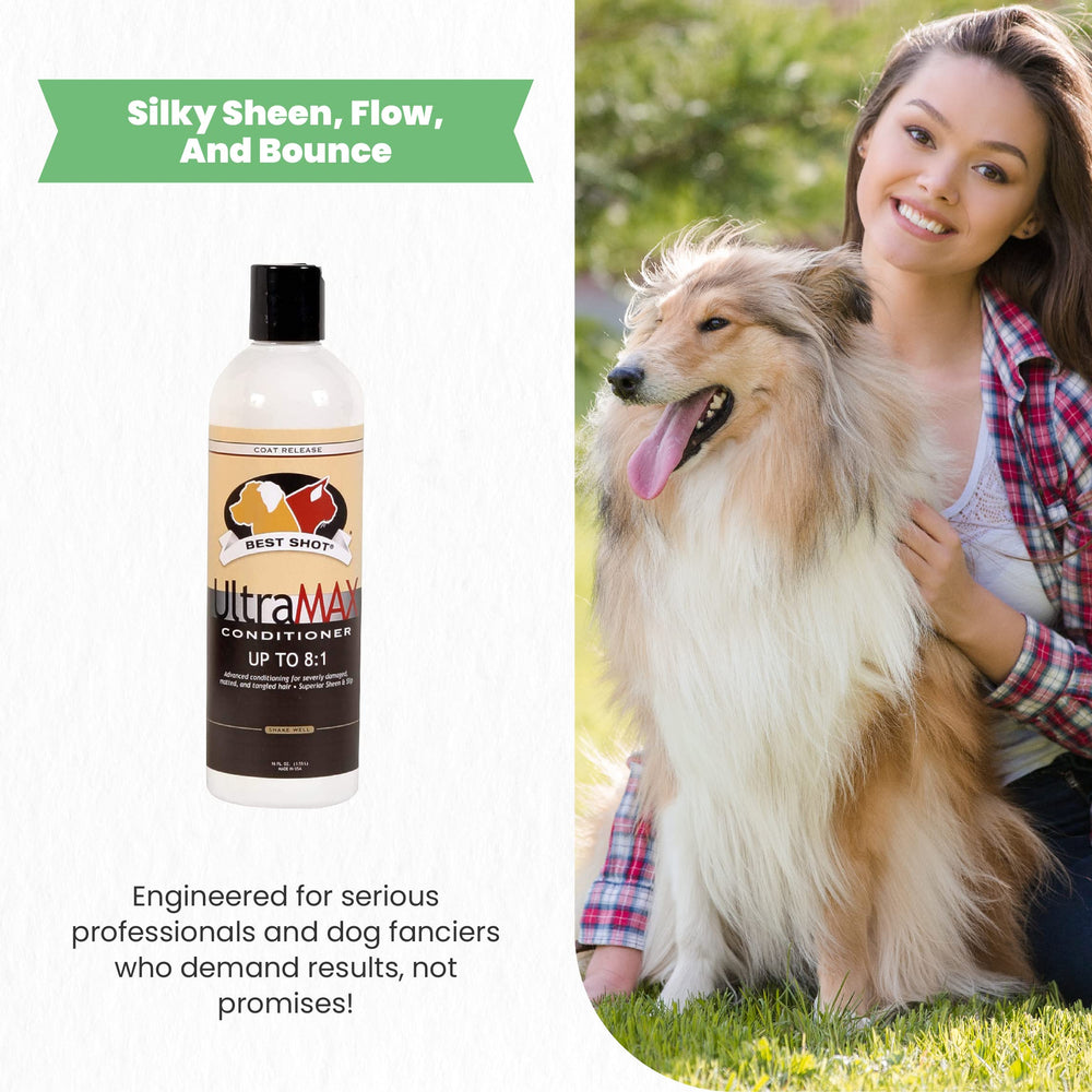 Best Shot UltraMAX Pro on dog coat before and after detangling