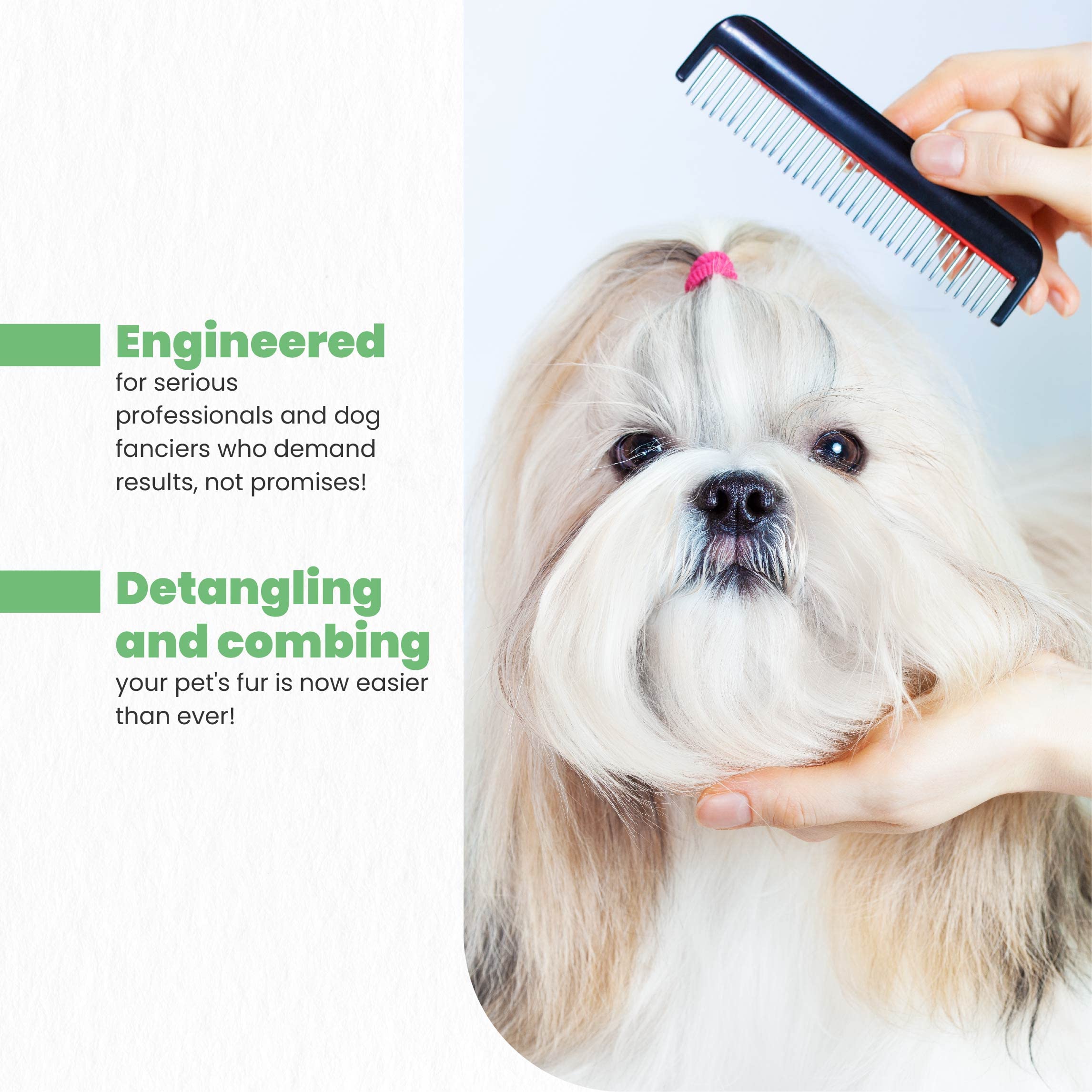 Best Shot UltraMAX Pro Finishing Spray detangles fur with alcohol-free formula.