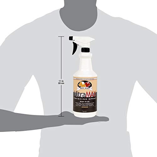 Best Shot UltraMAX Pro Finishing Spray in a 34 oz bottle suitable for regular grooming routines