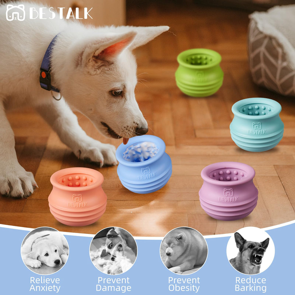 Bestalk BPA-free silicone dog toy for safe chewing and slow feeding.