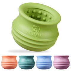 Bestalk dog enrichment toy green wobble aids interactive feeding and treat rewards.