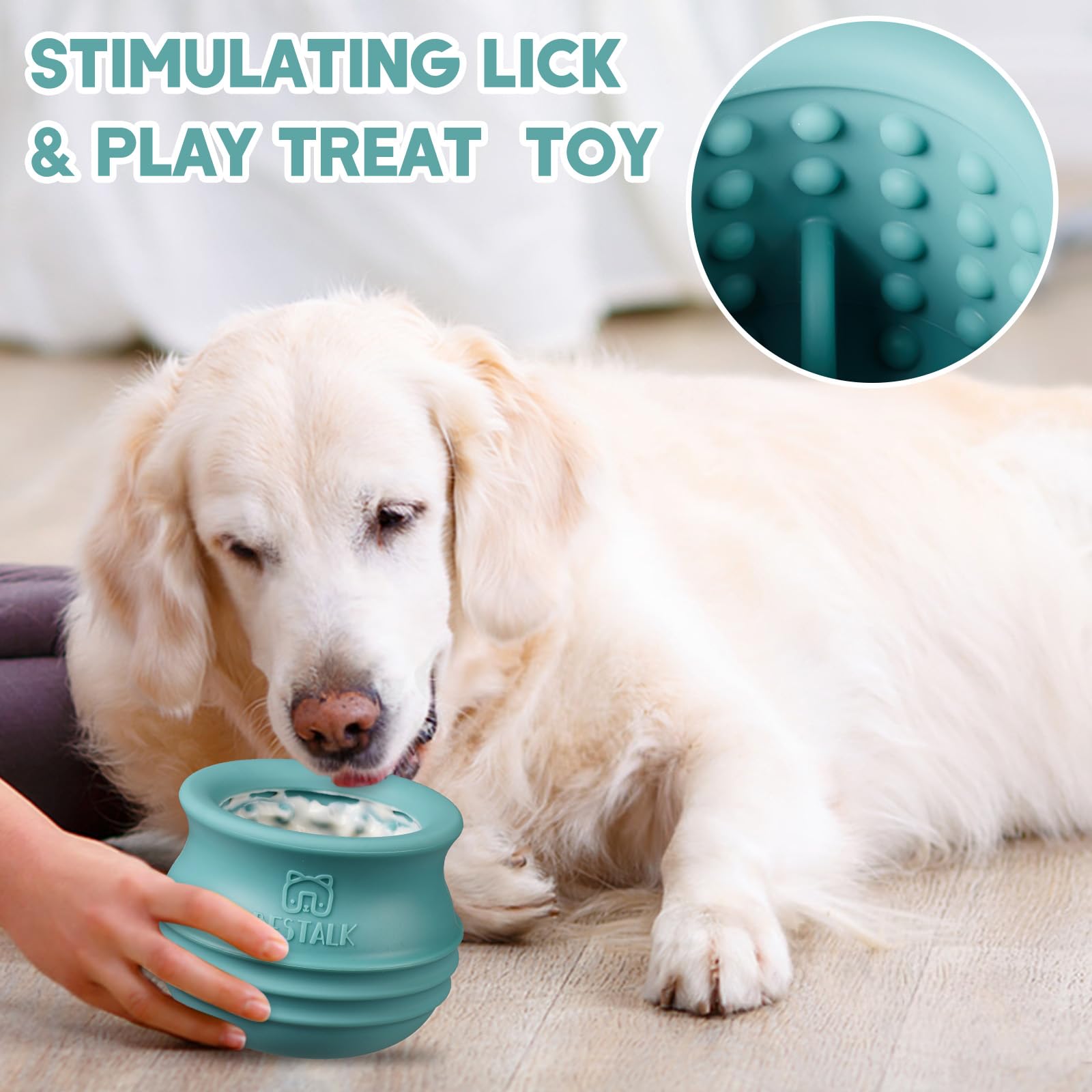 Bestalk dog enrichment toy slow-release-snack enabling extended play