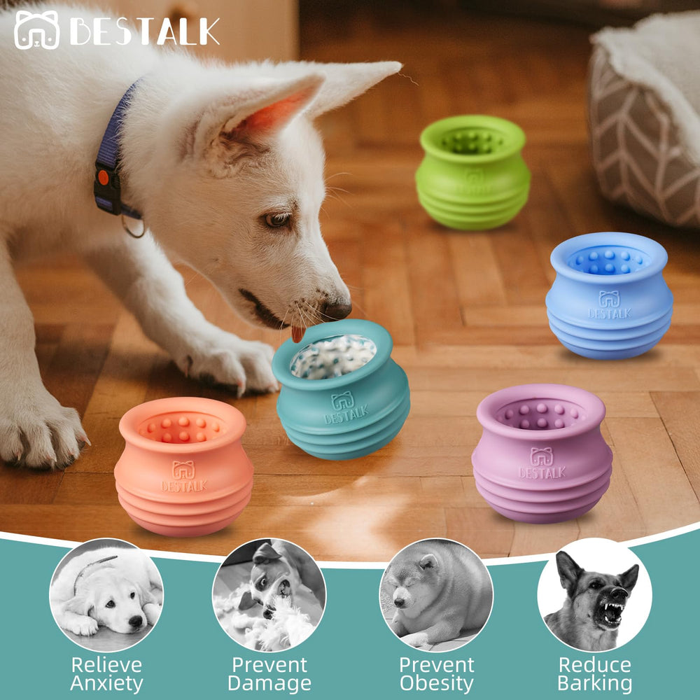 Bestalk dog enrichment toy textured-surface providing tactile licking feedback