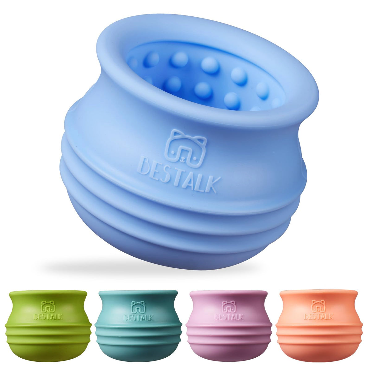 Bestalk dog enrichment toy wobble motion engages dogs during mealtime play.