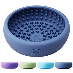 Bestalk dog lick bowl anti-slip-base keeps feeding mess-free at mealtime.