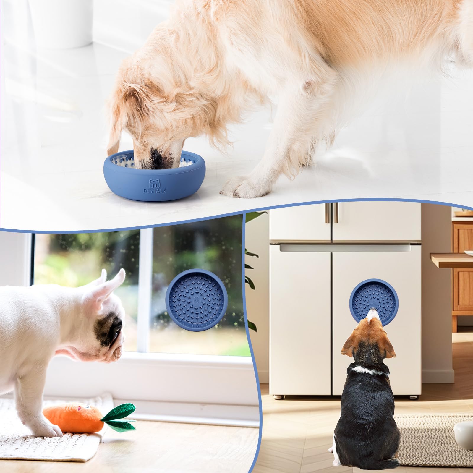Bestalk dog lick bowl-bpa-free-silicone safe and easy to sanitize.