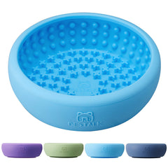 Bestalk dog lick bowl light blue enhances enrichment during meals