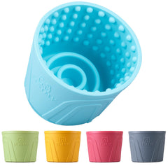 Bestalk Dog Lick Bowl teal angle view for a slow feeding experience