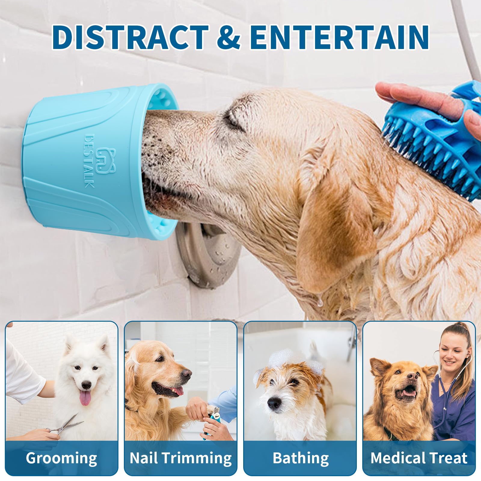 Bestalk Dog Lick Bowl textured surface closeup highlights extended licking and oral health