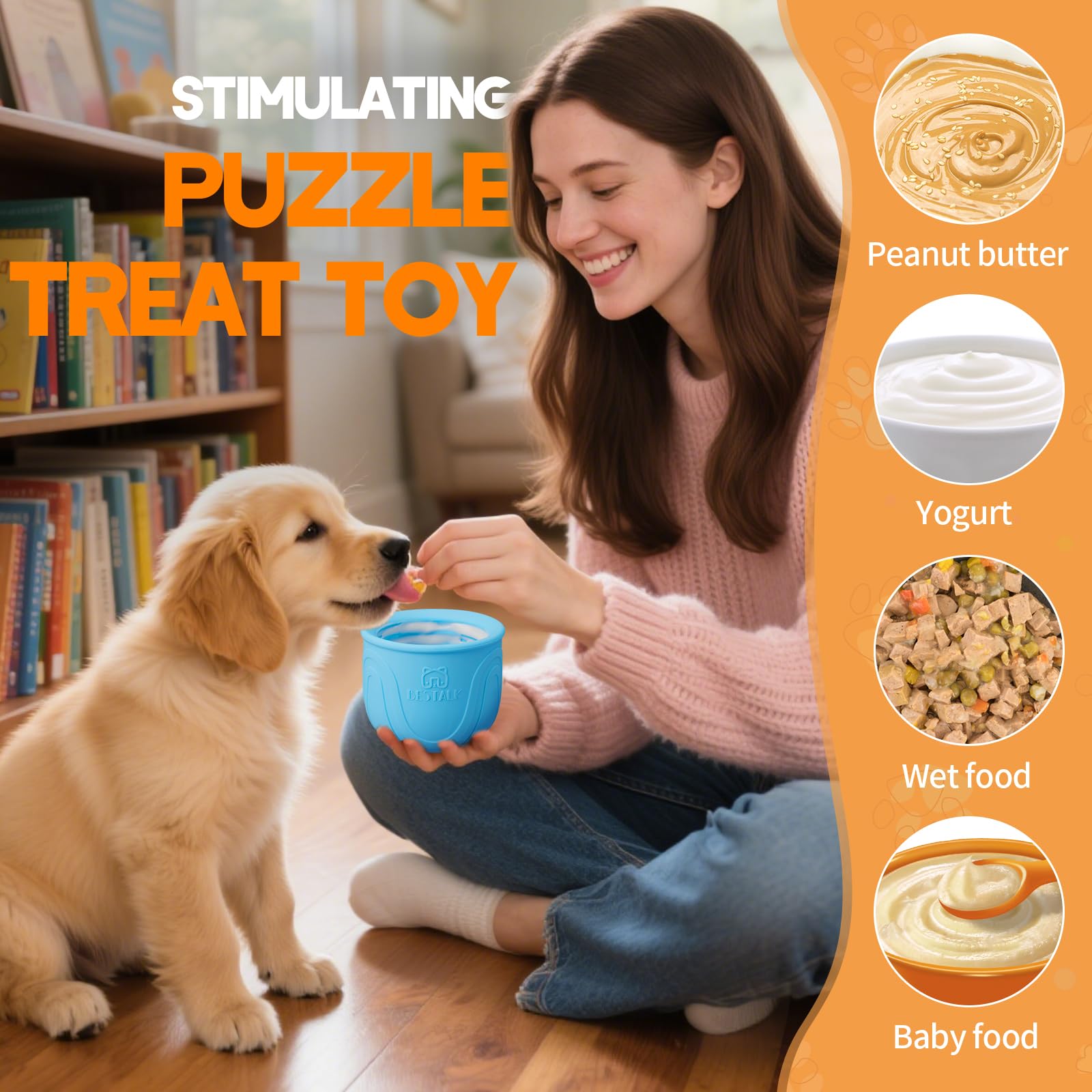 Bestalk silicone-durable dog toy highlights BPA-free material