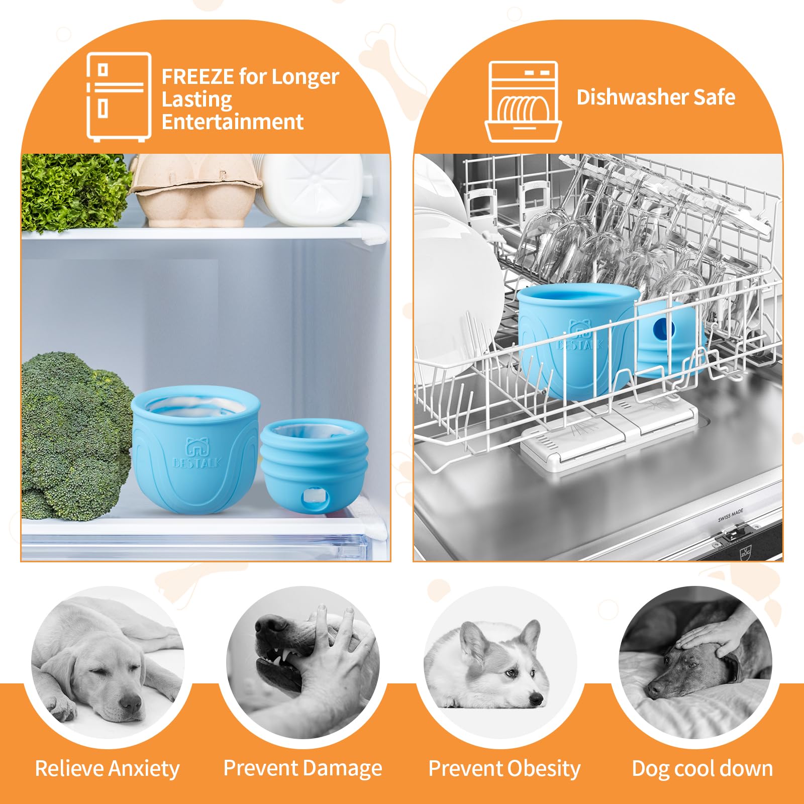 Bestalk dishwasher-safe interactive dog toy for easy cleaning after play