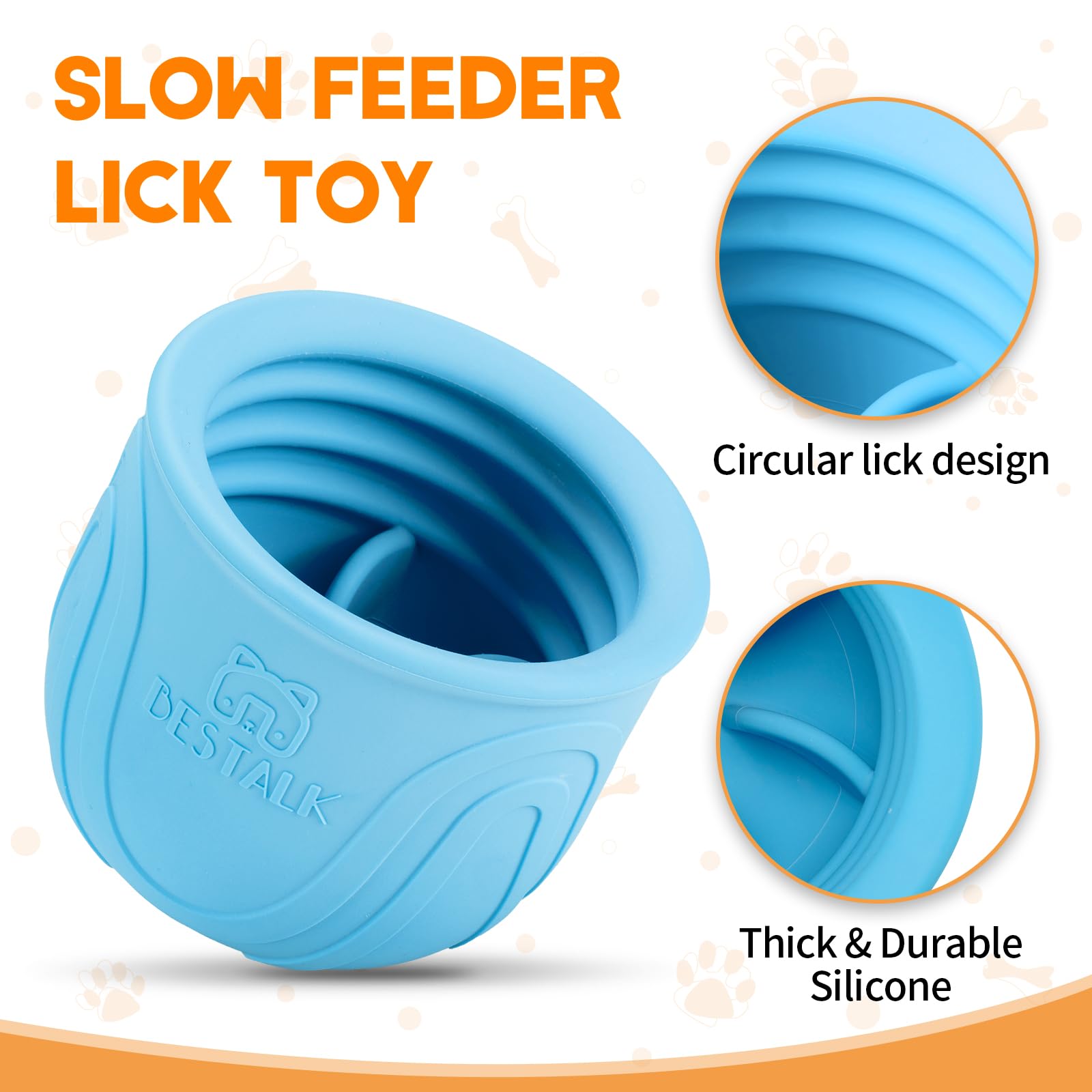 Bestalk frozen-treat image features pup enjoying a cooling lick session