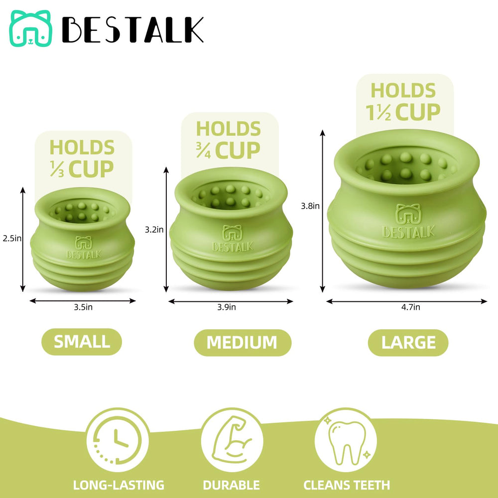 Bestalk slow feeder toy uses grooves to engage and reduce boredom-related mischief.