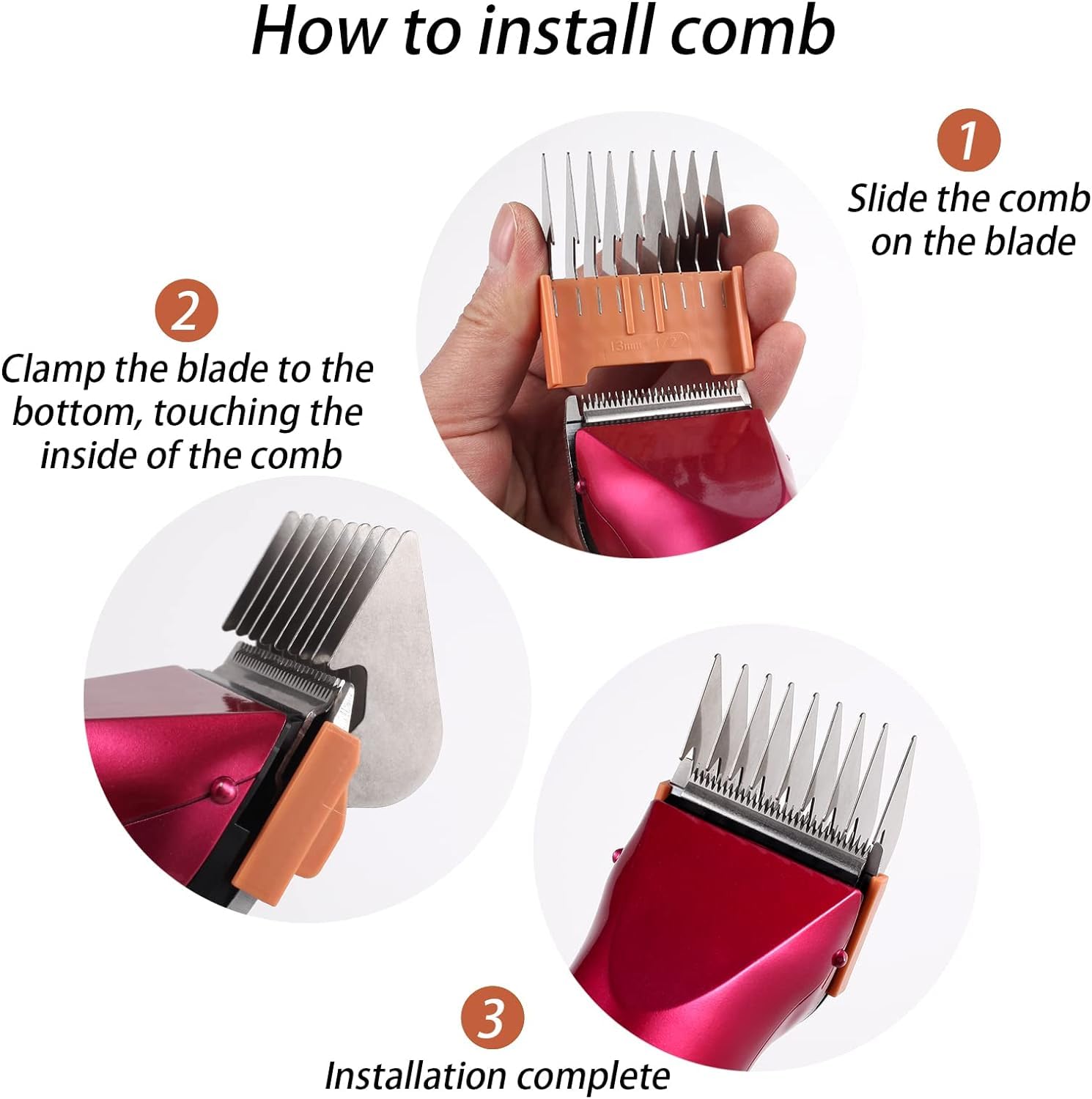 BESTBOMG animal guide comb light-blue 25mm for longer trims