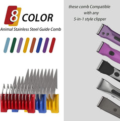 BESTBOMG animal guide comb peach 13mm for smooth transitions on pets