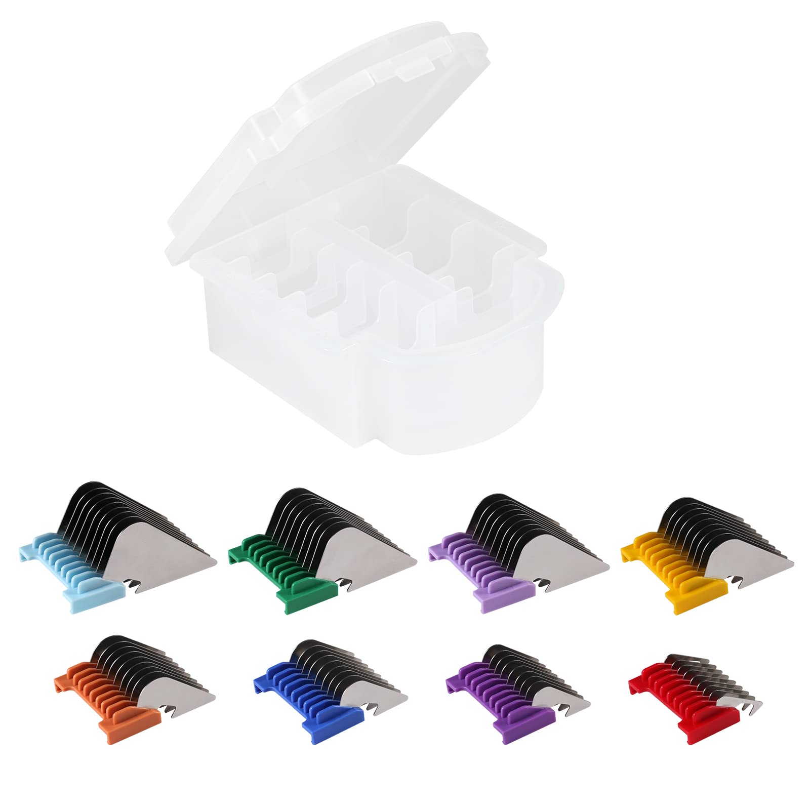 BESTBOMG animal guide comb purple 6mm for medium coats even trimming