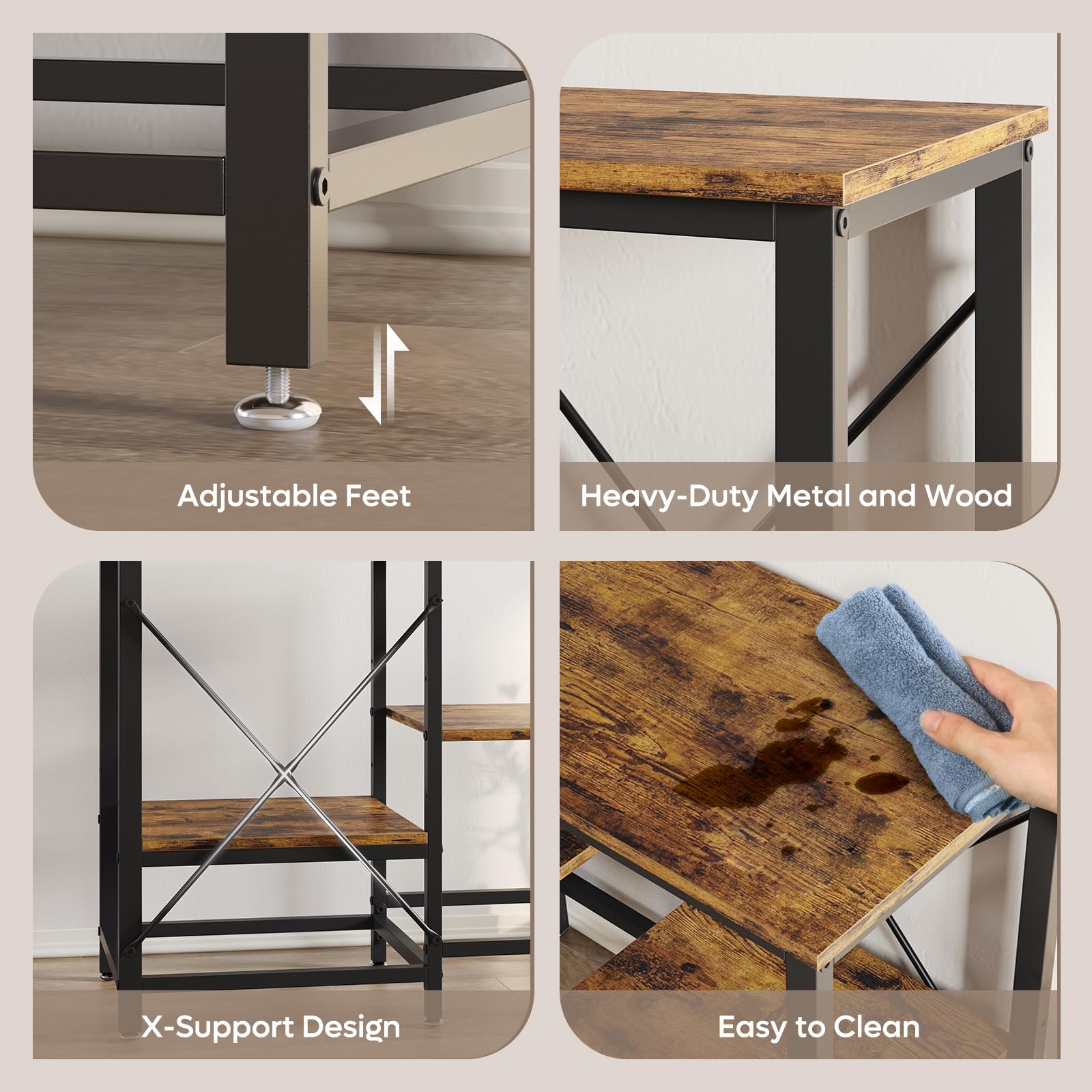 Bestier 36x19 metal stand shows compact footprint for living rooms and offices