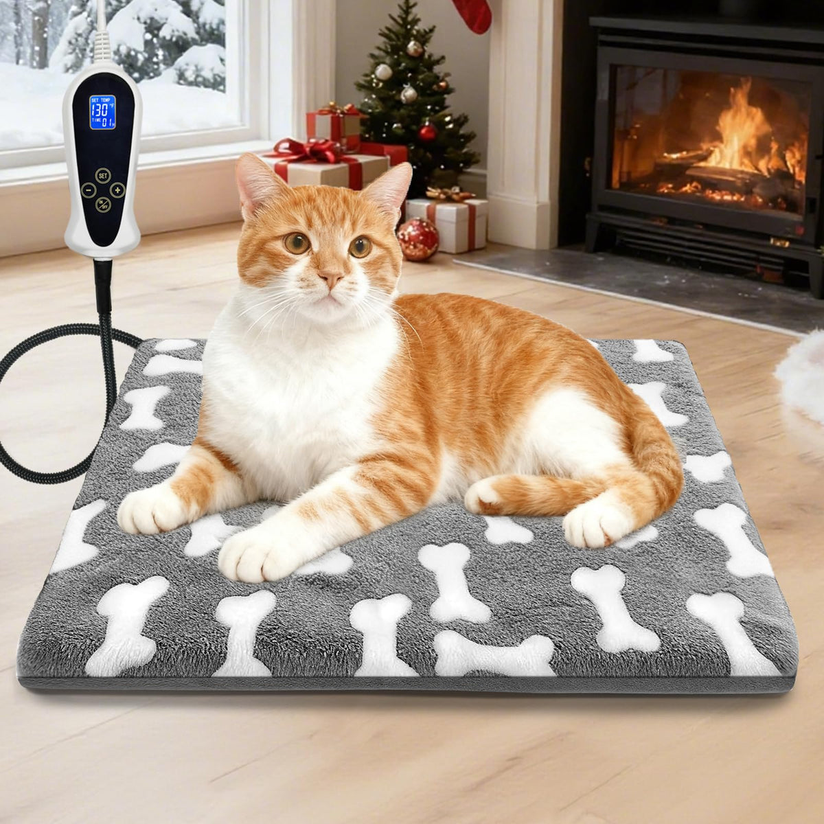 Bestio cat heating pad 18x18 cover delivers cozy warmth for kittens and small dogs.