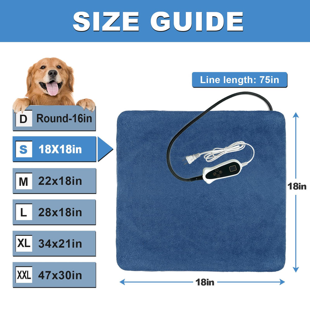 Bestio heating pad LCD switch shows temperature and timer for easy control.