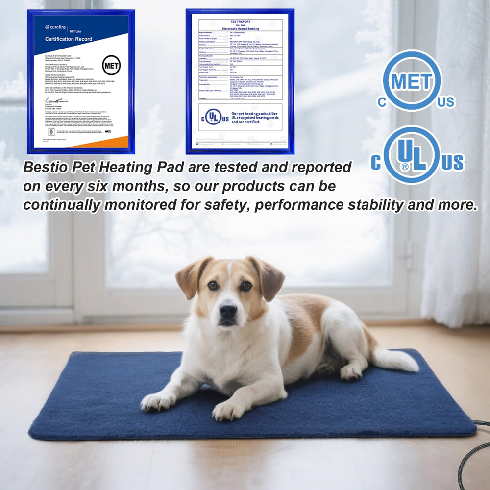 Bestio blue fleece cover feels soft and comforting for pets.