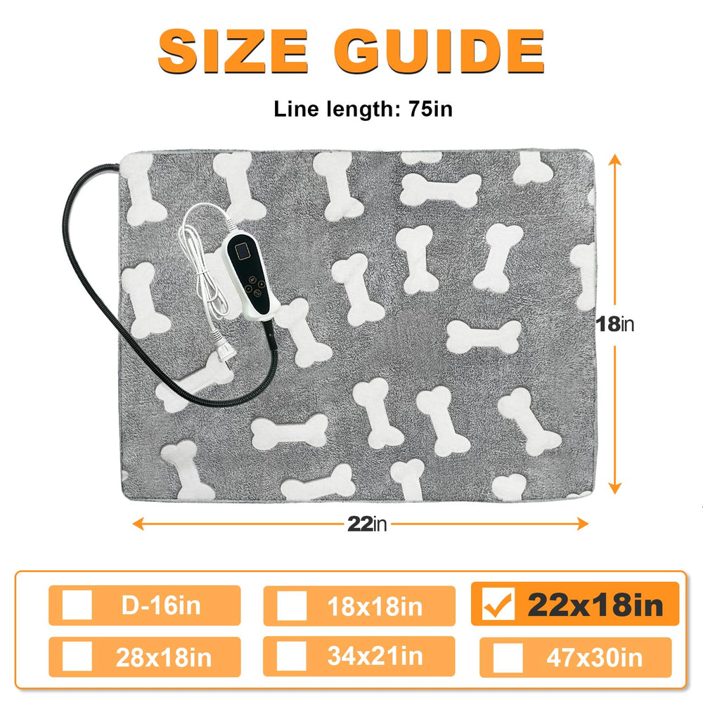 Bestio heating pad showing temperature control range for customizable comfort