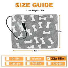 Bestio heating pad showing temperature control range for customizable comfort