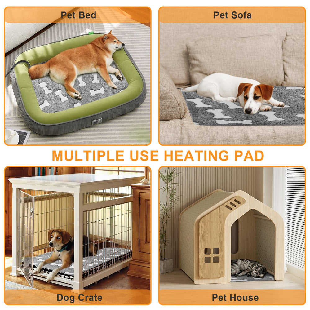Bestio dog heating pad in use on sofa demonstrates versatile warmth scenarios.