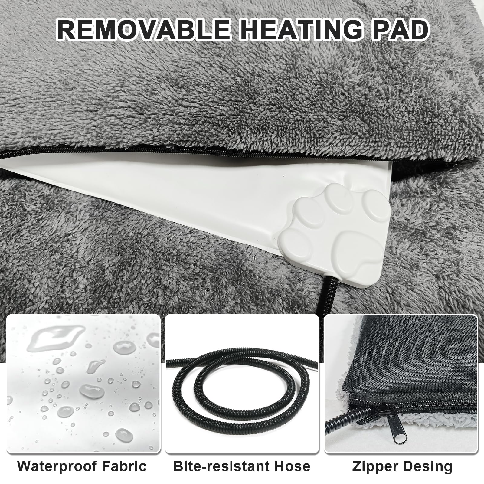 Bestio 9-level temperature switch enables precise warmth control.