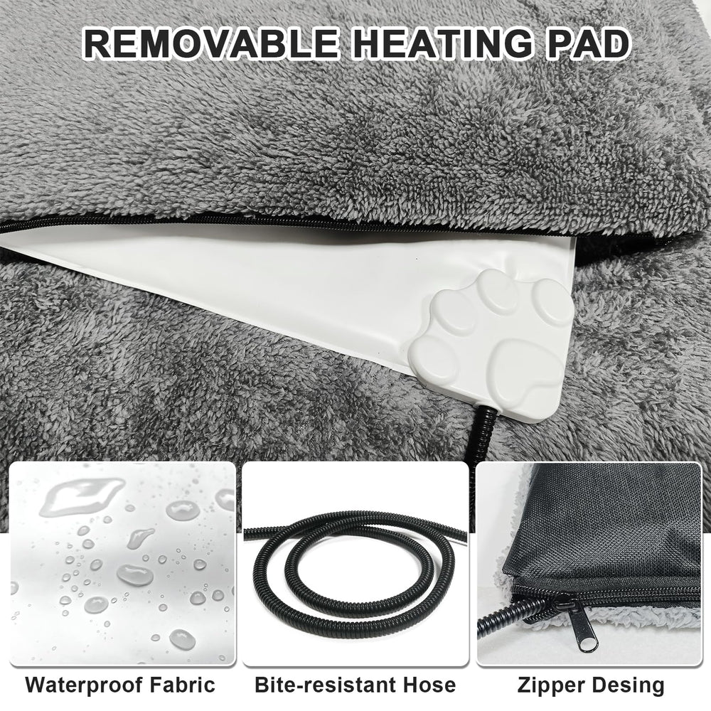 Bestio 9-level temperature switch enables precise warmth control.