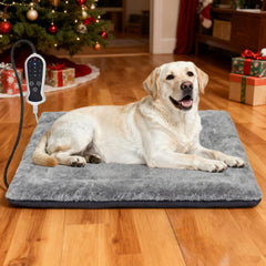 Bestio heated dog bed cover grey removable offers easy washing and long-lasting softness.