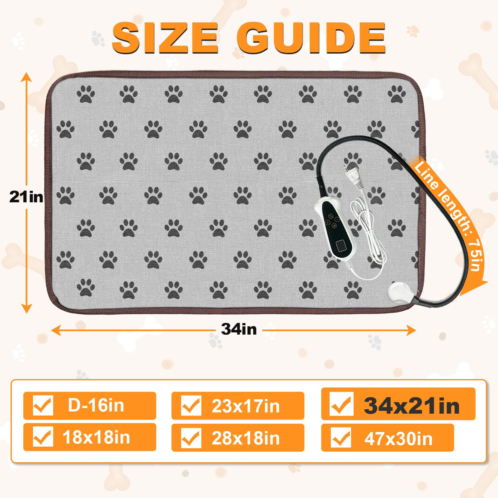 Bestio large dog heating pad wrapped corner emphasizes placement flexibility.