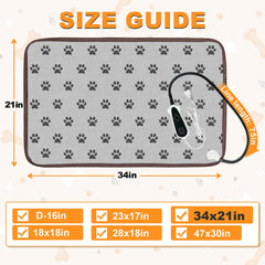 Bestio large dog heating pad wrapped corner emphasizes placement flexibility.