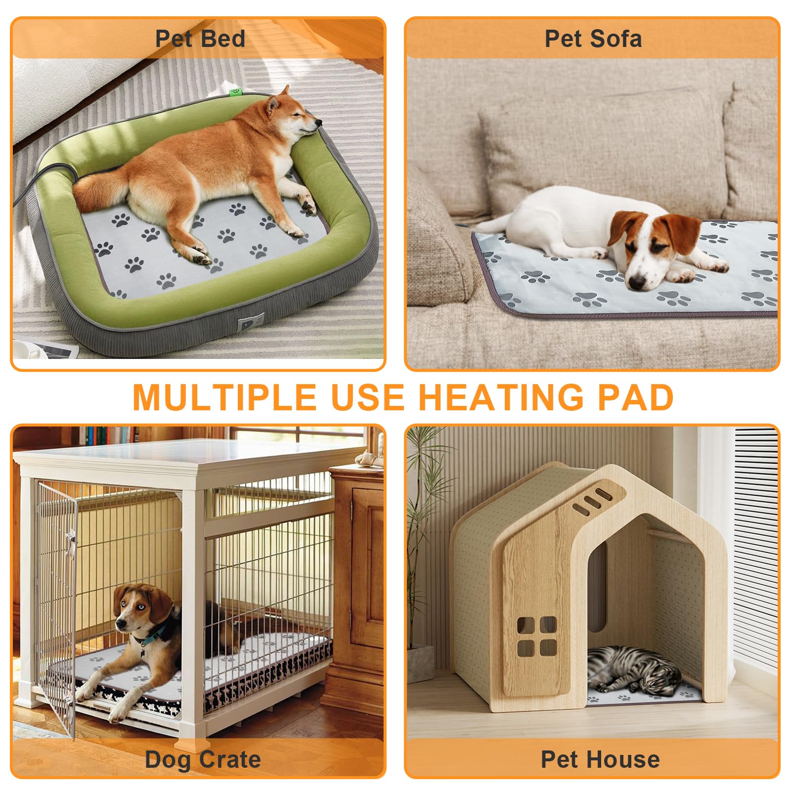 Bestio large dog heating pad easy-clean fabric can be wiped clean.