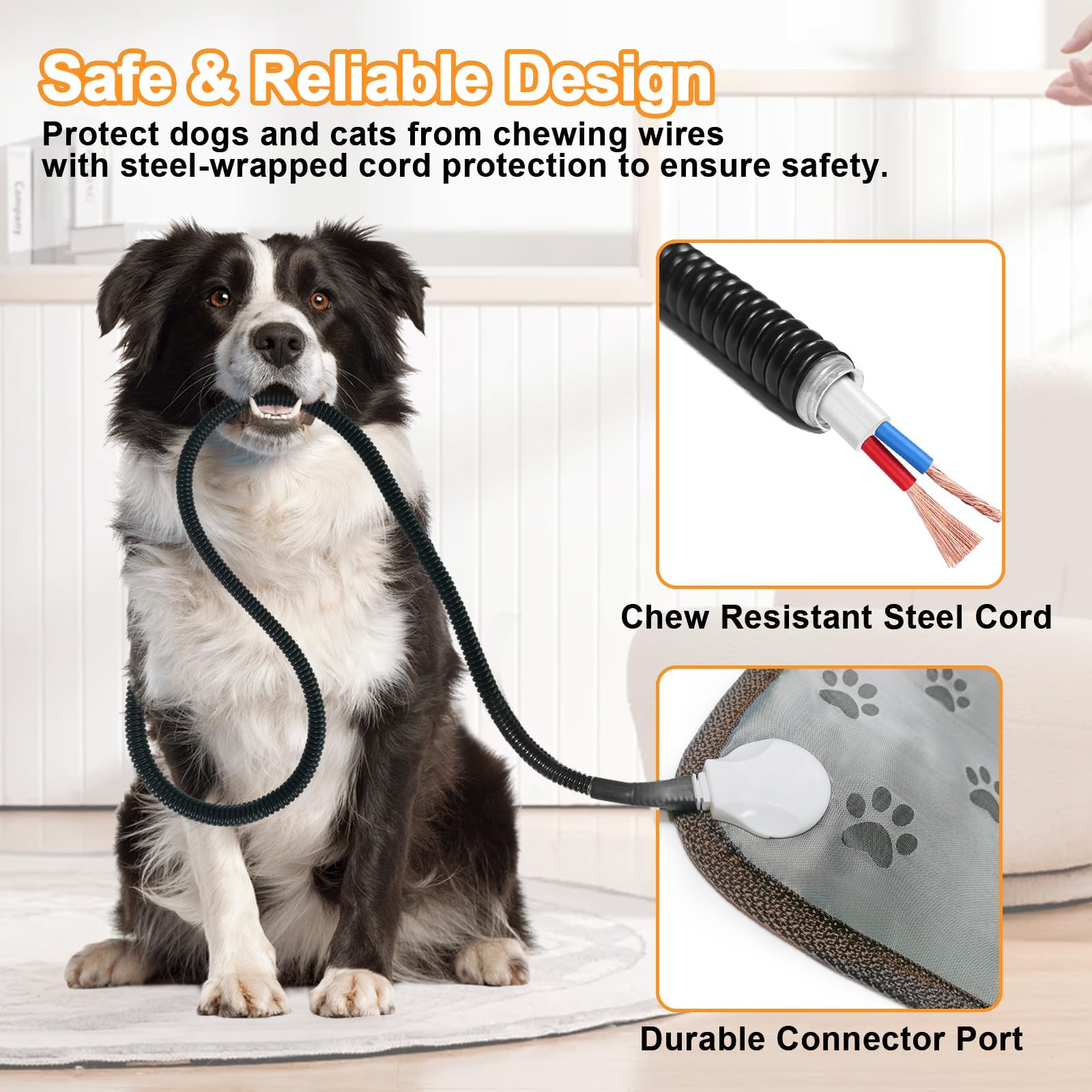 Bestio large dog heating pad UL and MET certified safety standards.