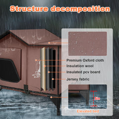 Bestio large heated cat house outdoor elevated-base highlights dry shelter in all weather