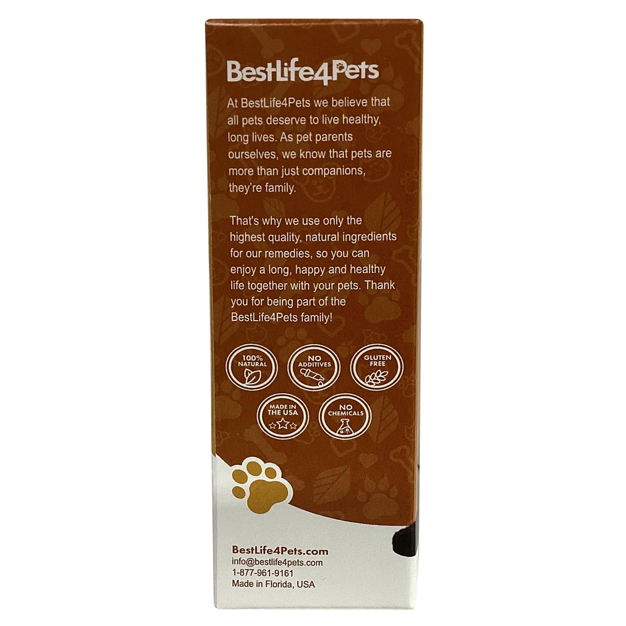 BestLife4Pets cat-bottle-side-view captures long-lasting bottle of 400 pills for multi-cat households.