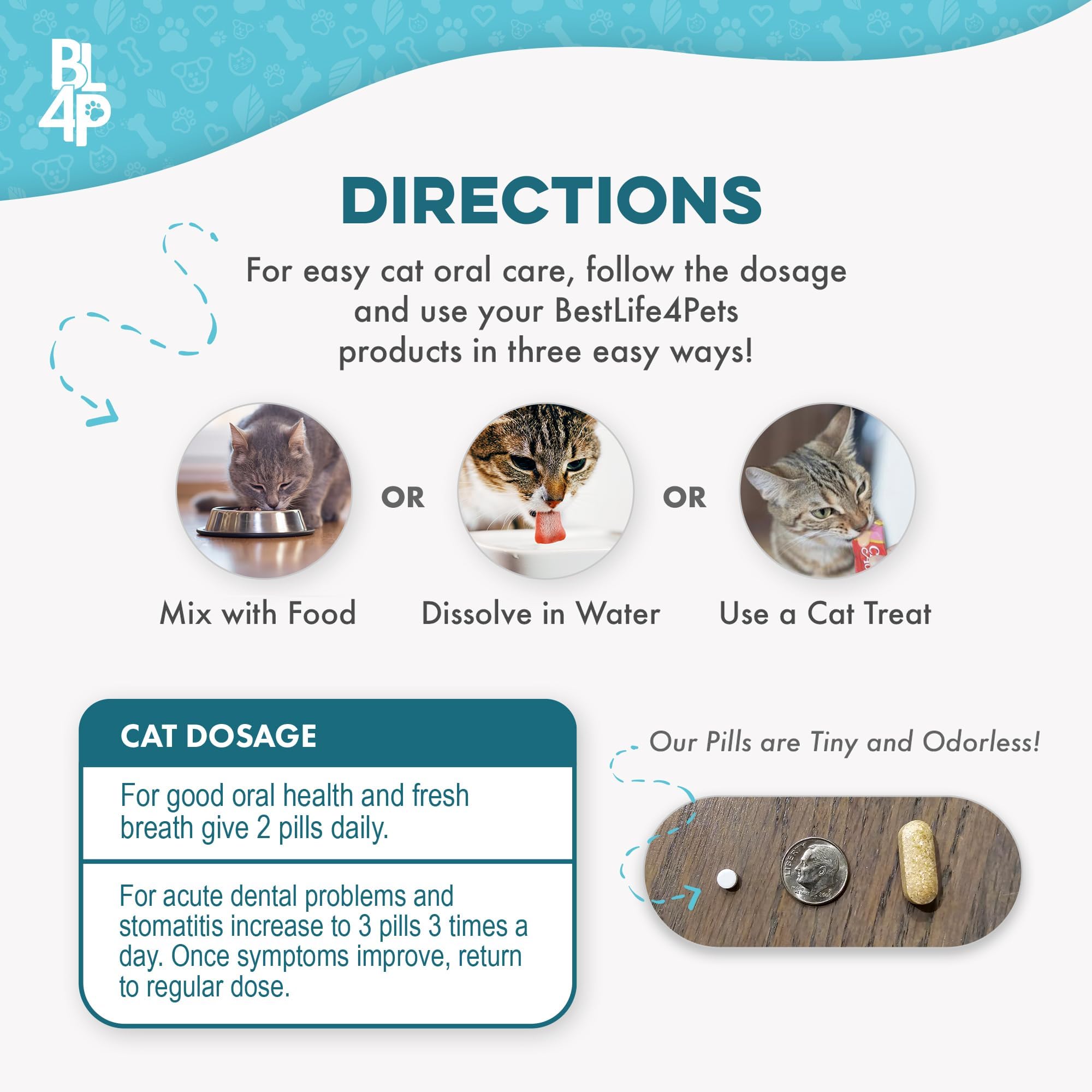 BestLife4Pets cat gums health visual for gentle dental support.