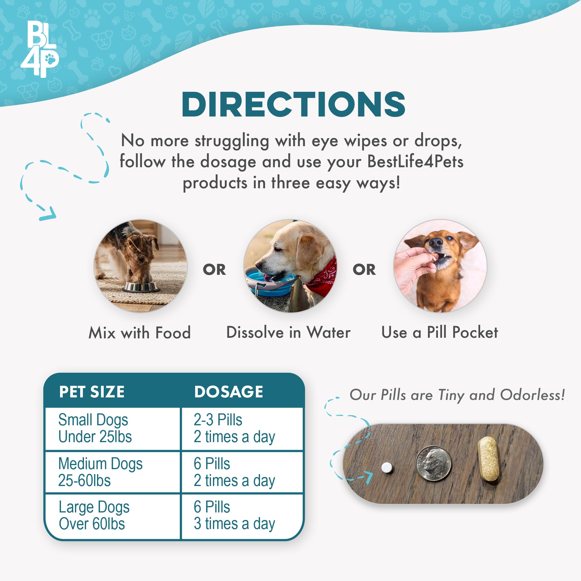 BestLife4Pets usa-made-packaging highlights trusted quality for dog eye care.
