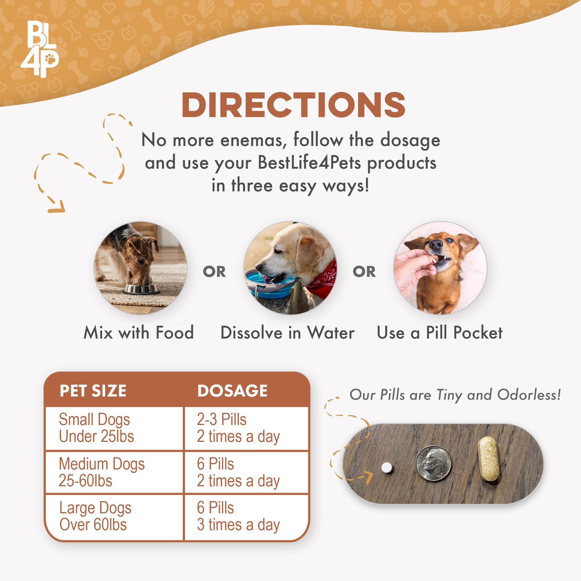 BestLife4Pets Made in USA dog supplement bottle highlights quality