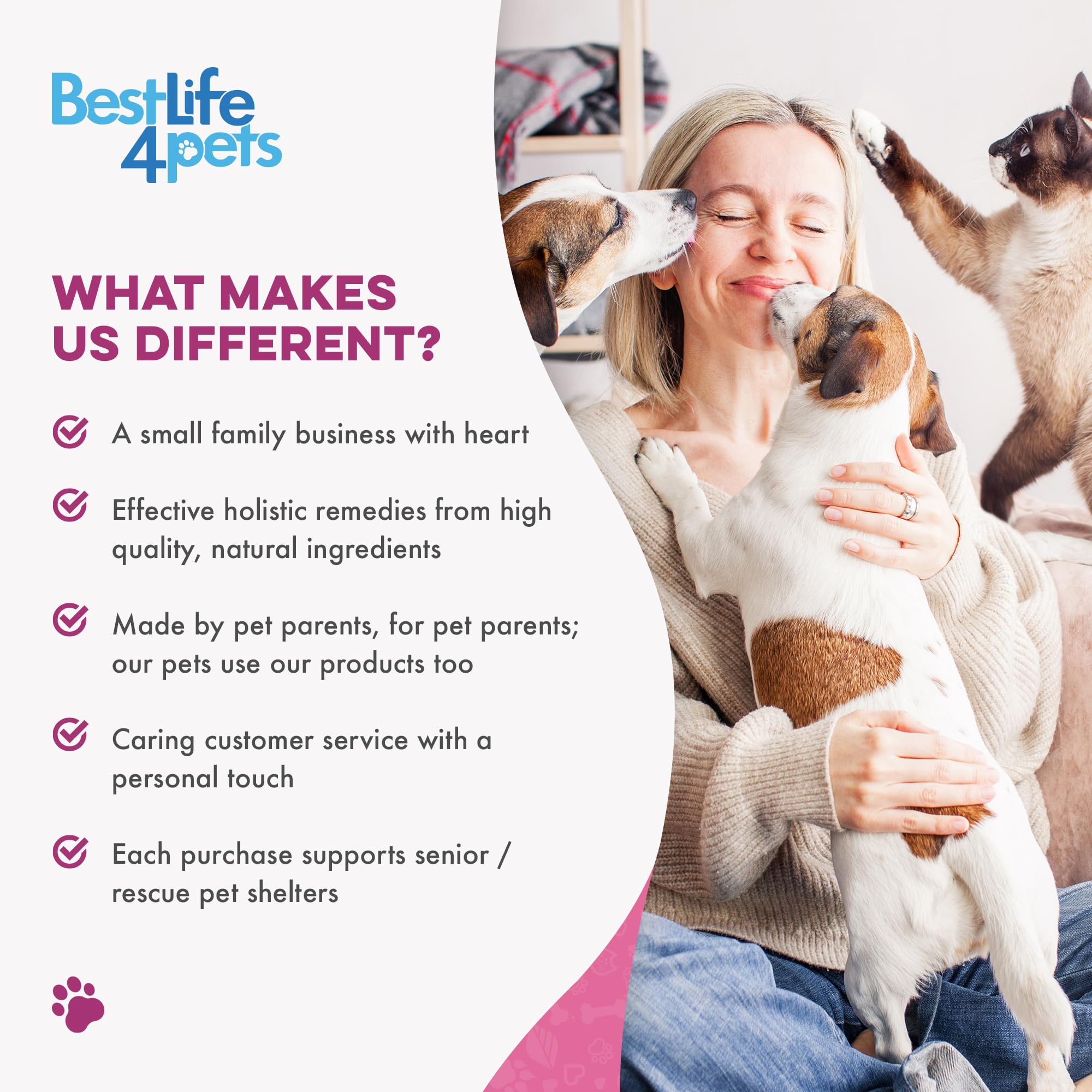 BestLife4Pets close-up of pills with odorless, tasteless formula for easy dosing.