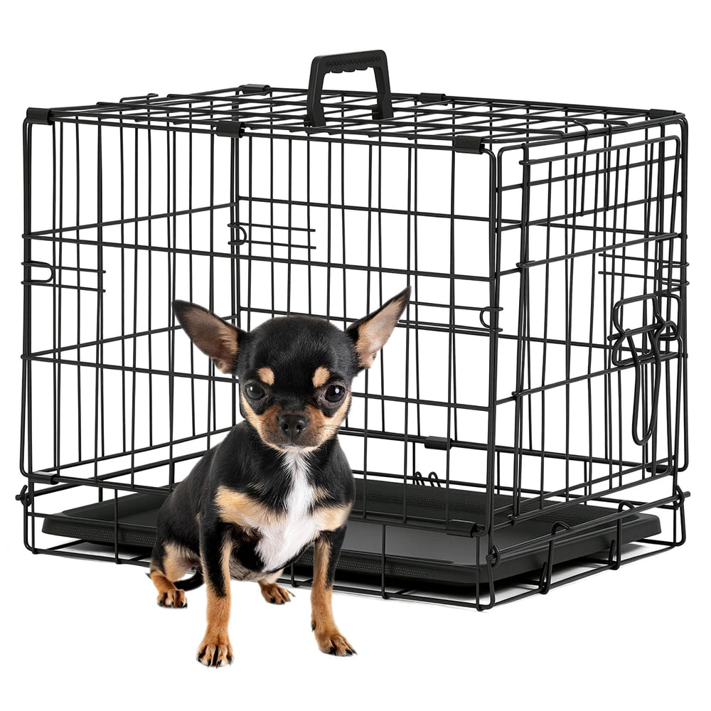 BestPet dog crate front door view with dual latches for secure containment.