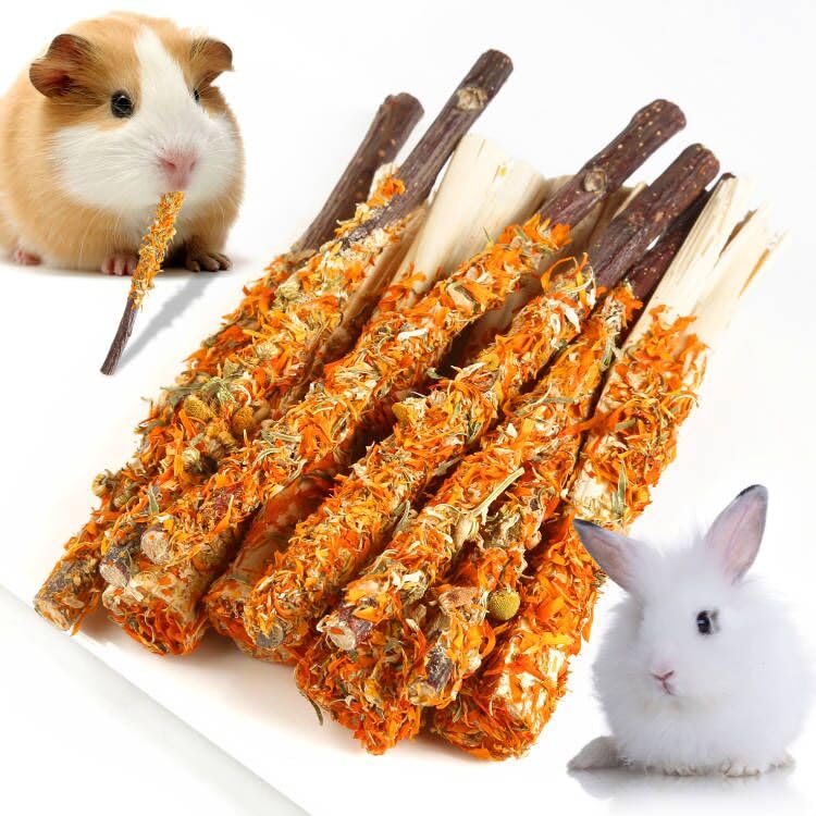 BETAM Apple Sticks for Rabbits—packaged snack for small pets encouraging natural chewing.