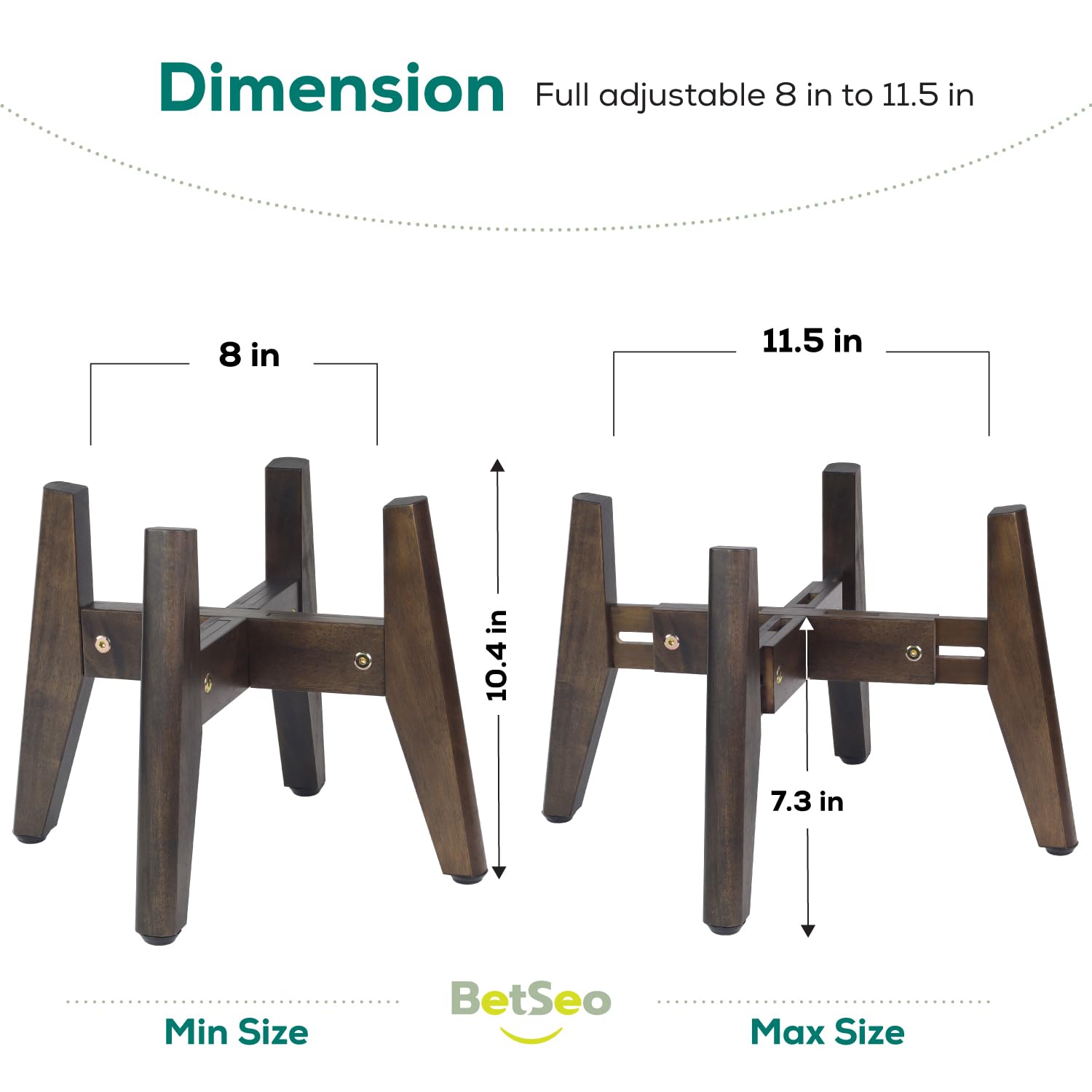BETSEO 2Pack dog bowl stand made of natural odor-free wood.
