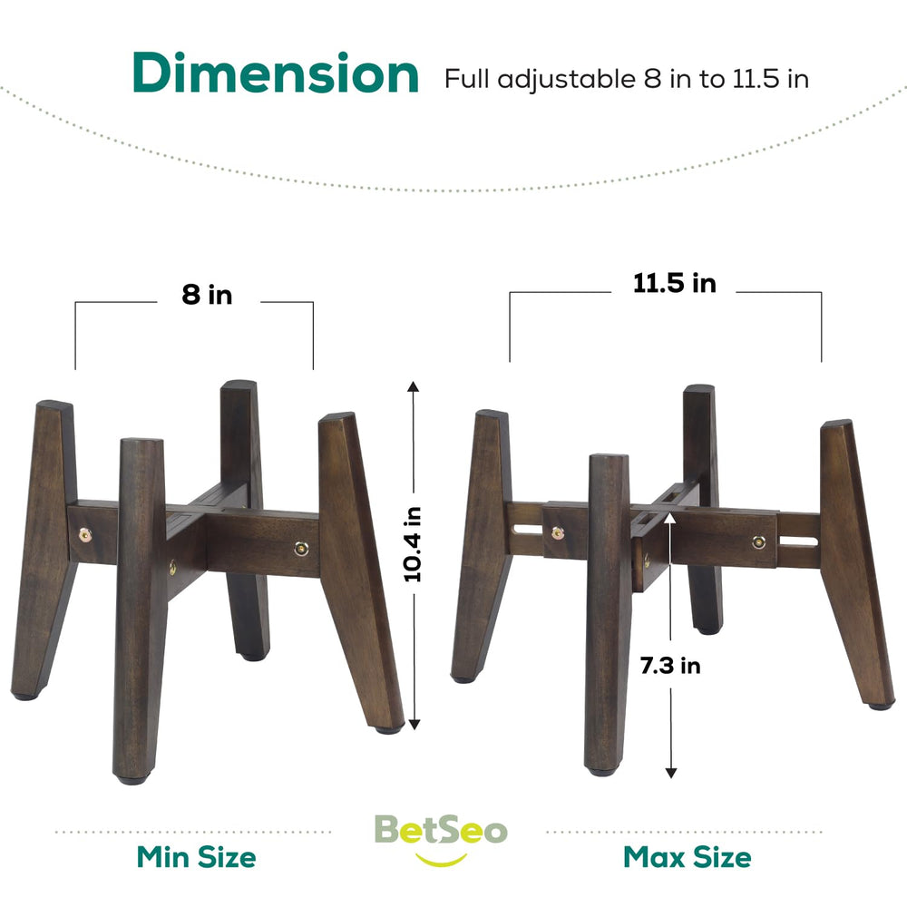 BETSEO 2Pack dog bowl stand made of natural odor-free wood.