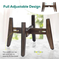 BETSEO 2Pack dog bowl stand easy assembly disassembly for travel.