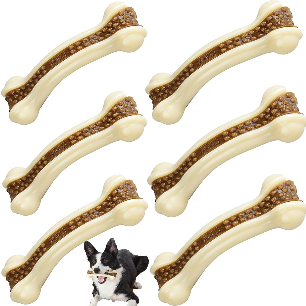 BETTEPROD dog bones chew toy large 5.3-inch bone shape for strong chewers