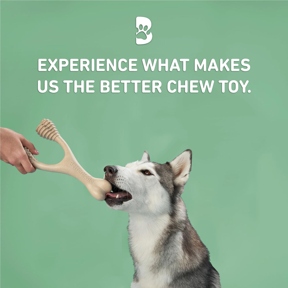 BetterBone ergonomic dental wishbone is easy to hold with ridges and nubs for targeted cleaning.